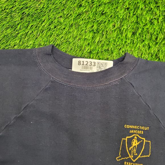 Vintage 80s Connecticut Jaycees Sweatshirt Women Large 21x21 - Picture 10 of 12